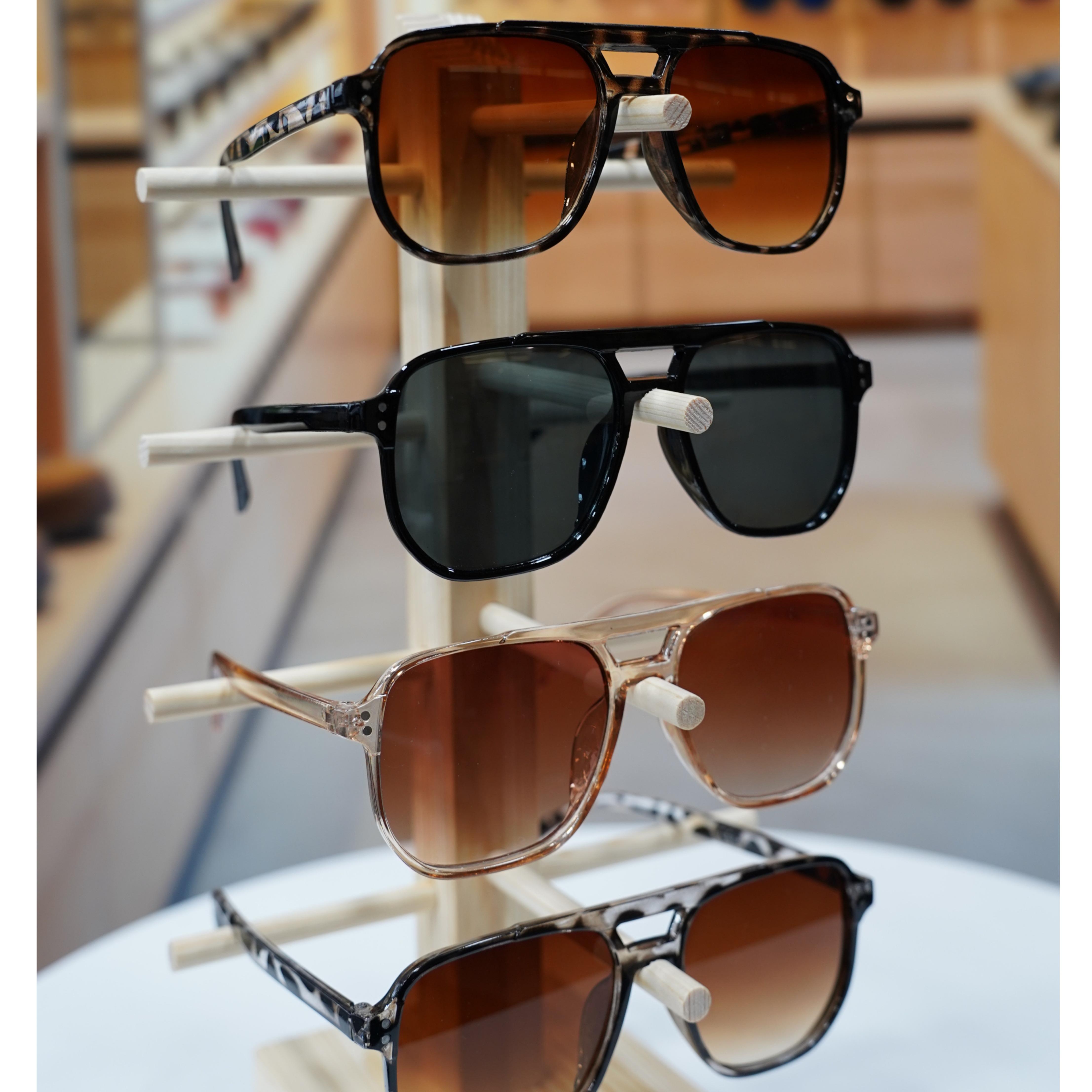 4-Pack Polarized Aviator Sunglasses Y2K Vintage Double Bridge Sun Glasses for Women Men Trendy Retro Small Square Oval Frames Lightweight Durable Fashion Eyewear Set for Daily Wear Outdoor Sports Beach Travel Street Style