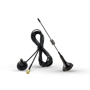 Shopcorp GSM Omni Directional Spring Antenna, SMA Male, 3 ft - 3G 4G LTE Bands, 12 dBi Gain, 698-960/1710-2700 MHz