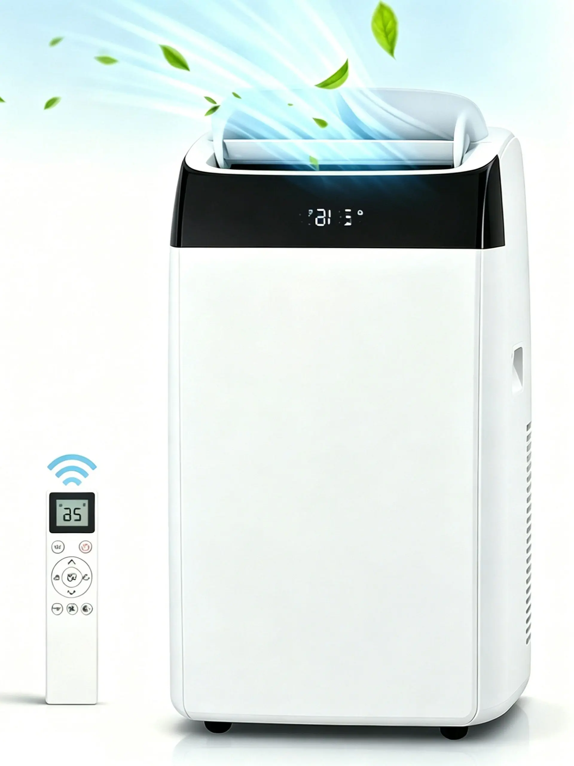 Garvee 14000 BTU Portable Air Conditioner, 4-in-1 Standing AC Unit with Cooling Fan Dehumidifier, Cools Up to 750 Sq.Ft, Quiet Operation Sleep Mode LED Display 24H Timer Remote Window Kit for Bedroom Dorm Office