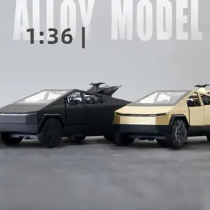 1:36 Pickup Car Model Toy, Collection Truck Simulation Zinc Alloy Pull Back Model Vehicle，Die casts Vehicles Pickup Car Decoration Gifts