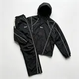 men's sweatsuit set Outdoor Windproof full zipper closure Jacket Stylish Hooded Athletic Coat Straight-Leg Casual pants para men 2 piece sets Athleisure Outfits Athleisure Tracksuit Set