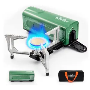 OUTDOORS Butane Camping Stove, Portable Folding Gas Burner with Carry Bag for Camping, Emergency Use and Outdoor Cooking