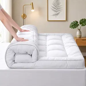 Mattress Topper Pad, Pillow Top Mattress Topper, Ultra-Soft Quilted Cooling Mattress Protector, Suitable for 8-24 Inch Deep Mattresses, 450/900G/1200GSM Filling Options.