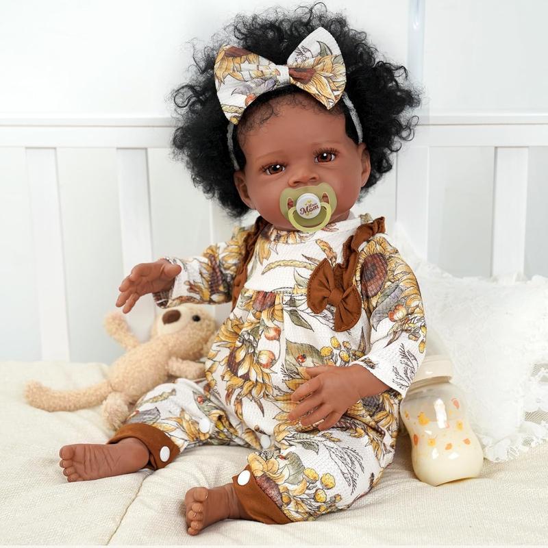 Babeside Newborn Real Life Reborn Baby Doll Dark Skin Black African American Toddler Doll Laney with Cloth Body for Kids Age 3 Rebornbabydoll Babeside Newborn Real Life Reborn Baby Doll Dark Skin Black African American Toddler Doll Laney with Cloth Body for Kids Age 3 Rebornbabydoll