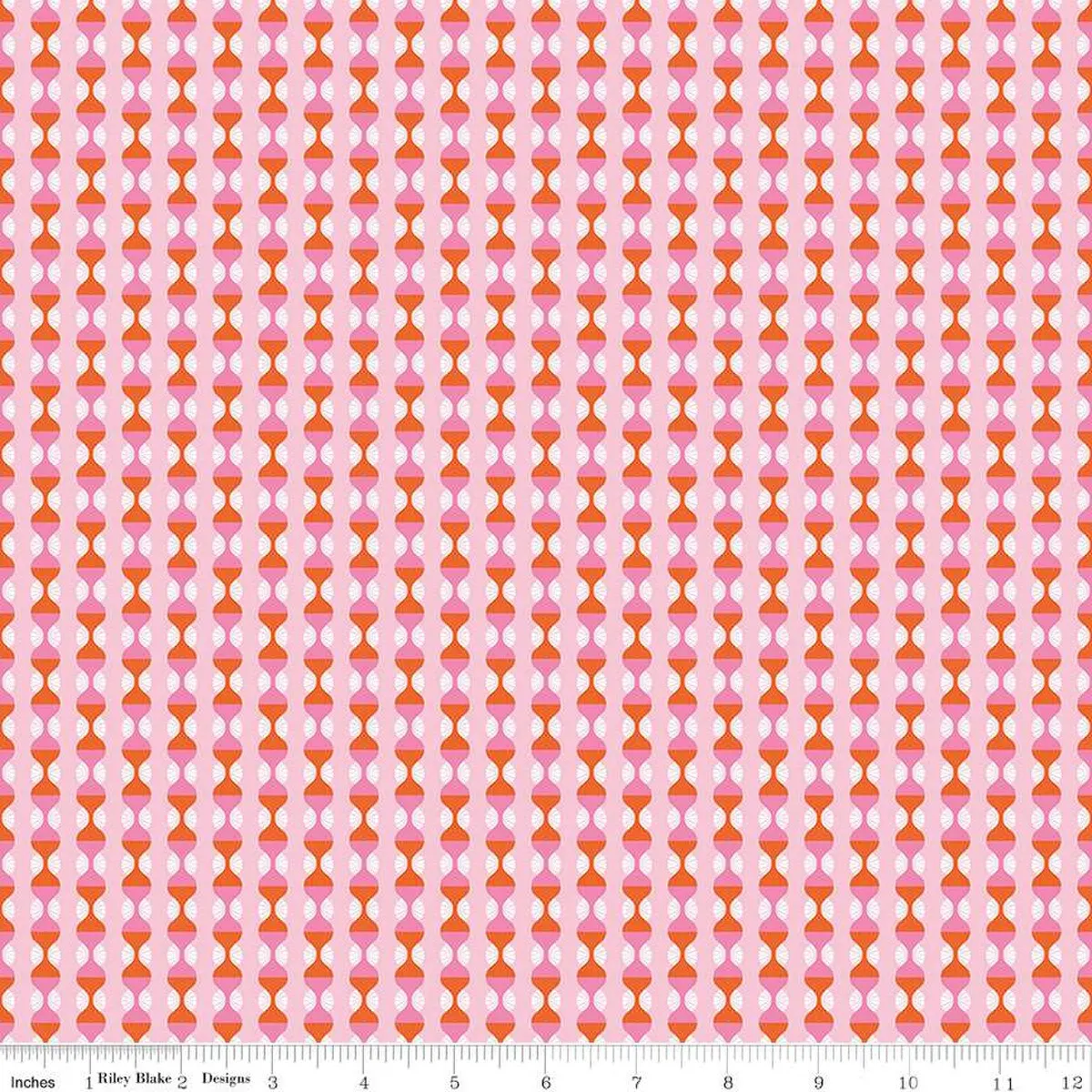 Fabric Riley Blake Pink Ogee Celebrate by the Quarter Yard C15334-PINK