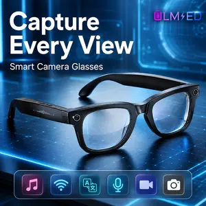 ULMIED Multifunctional Wireless Bluetooth Smart Glasses 2026 - Hands-Free Wearable with 8MP HD POV Camera Video Recorder, Audio & Calls, 160+ Languages Real-Time Translation, Photochromic Lenses for Travel & Daily Use Father's Day Gift, Multifunctional Sm