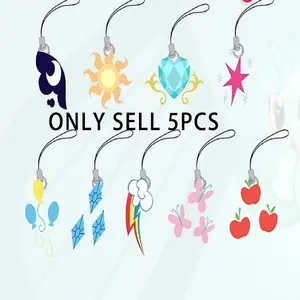 Random 5pcs Cute My Little Pony Phone Chain, Phone Case, Earphone Case, Backpack Strap, Water Bottle Holder, Stationery Box Charm
