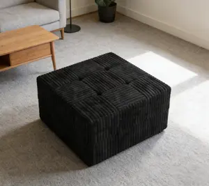 Niccae Ottoman Compressed Sectional Sofa, Modern Minimalist Corduroy Sleeper Couch,Comfy & Space-Efficient for Living Room，(33.07” * 33.07” * 17.13")