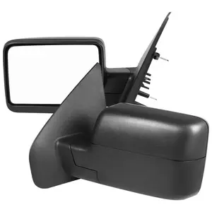 2004-2014 Ford F-150 Black Manual Adjustable Side Mirrors
