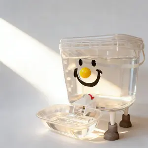 Large Capacity 3L Pet Water Dispenser, Automatic Refill Cat Dog Waterer, No Battery No Electricity Needed, Easy Clean Moisture Resistant Pet Drinking Bowl, Dopamine Style Indoor Outdoor Pet Feeding Essential