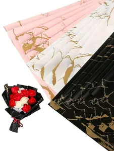 20 sheets 3colors of waterproof marble pattern gift wrapping paper, suitable for bouquet packaging suitable for party decoration gift bag decoration, DIY crafts bouquet decoration