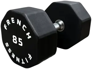 French Fitness Urethane 8 Sided Hex Dumbbell 85 lbs - Single (New)