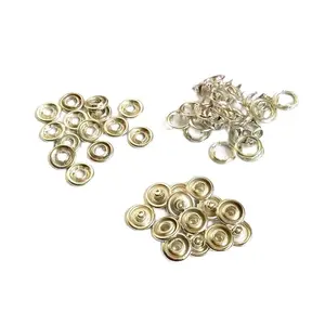50set/lot 9.5mm Plating silver Metal Snap Buttons Fasteners Press Studs Poppers Baby Romper Buckle Snap
