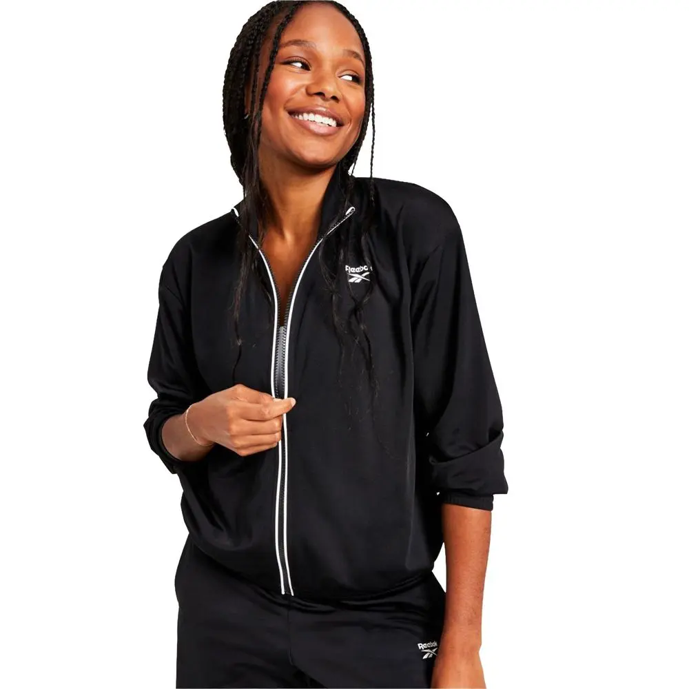 Reebok Womens Athletic Track Jacket black Small