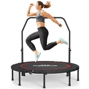 48 Inch Trampoline Jump Training Equipment with 5-Levels Height Adjustable& Oxford Safety Pad & Waterproof Mat Max Load 330/440Lbs dealsforyoudays Home Gym Kit SummerVibes summerwins