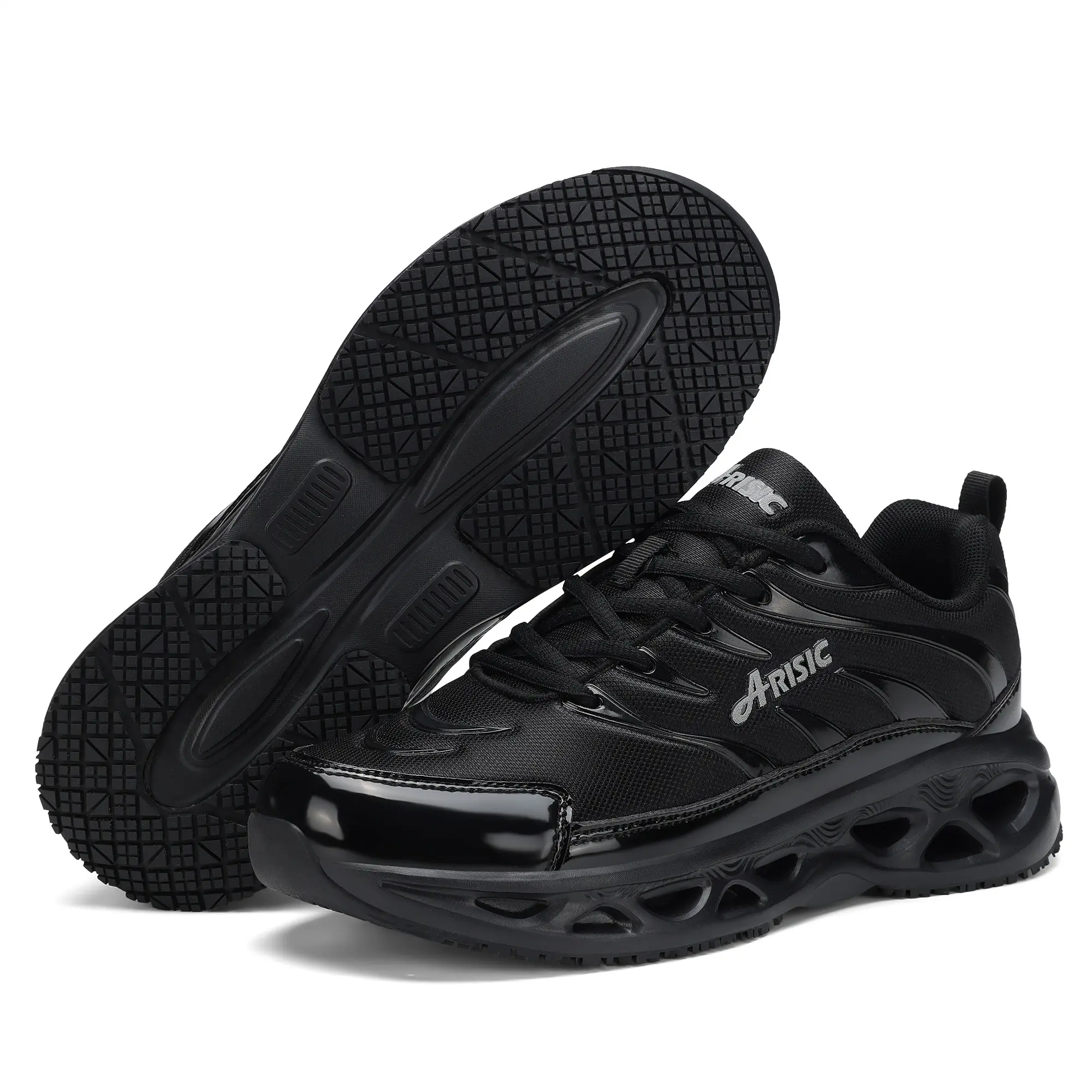 Anti-slip Work Shoes for Men Women - Lightweight  Non-slip All-day Comfort Breathable Fabric Sneakers Kitchen Chef Non-slip Catering Service Shoes