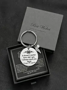Mom Keychain Gift Box, ready-to-give Christmas & birthday gift for mother. Exquisite keychain with heartfelt card, ideal holiday present from kids. Stylish daily accessory, high-quality gift choice for Christmas, Mother’s Day and family celebration.