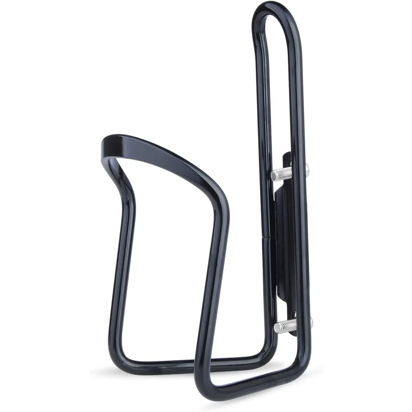 Alloy Extra Strength Bike Water Bottle Cage Holder with Flexible Grip & Wrap-Around Arms for Bike Frame, Fits 23-28 oz Standard Size Bottles, Includes 2 Screws, 2.75 Inch Compatibility with Screw Holes on Frame