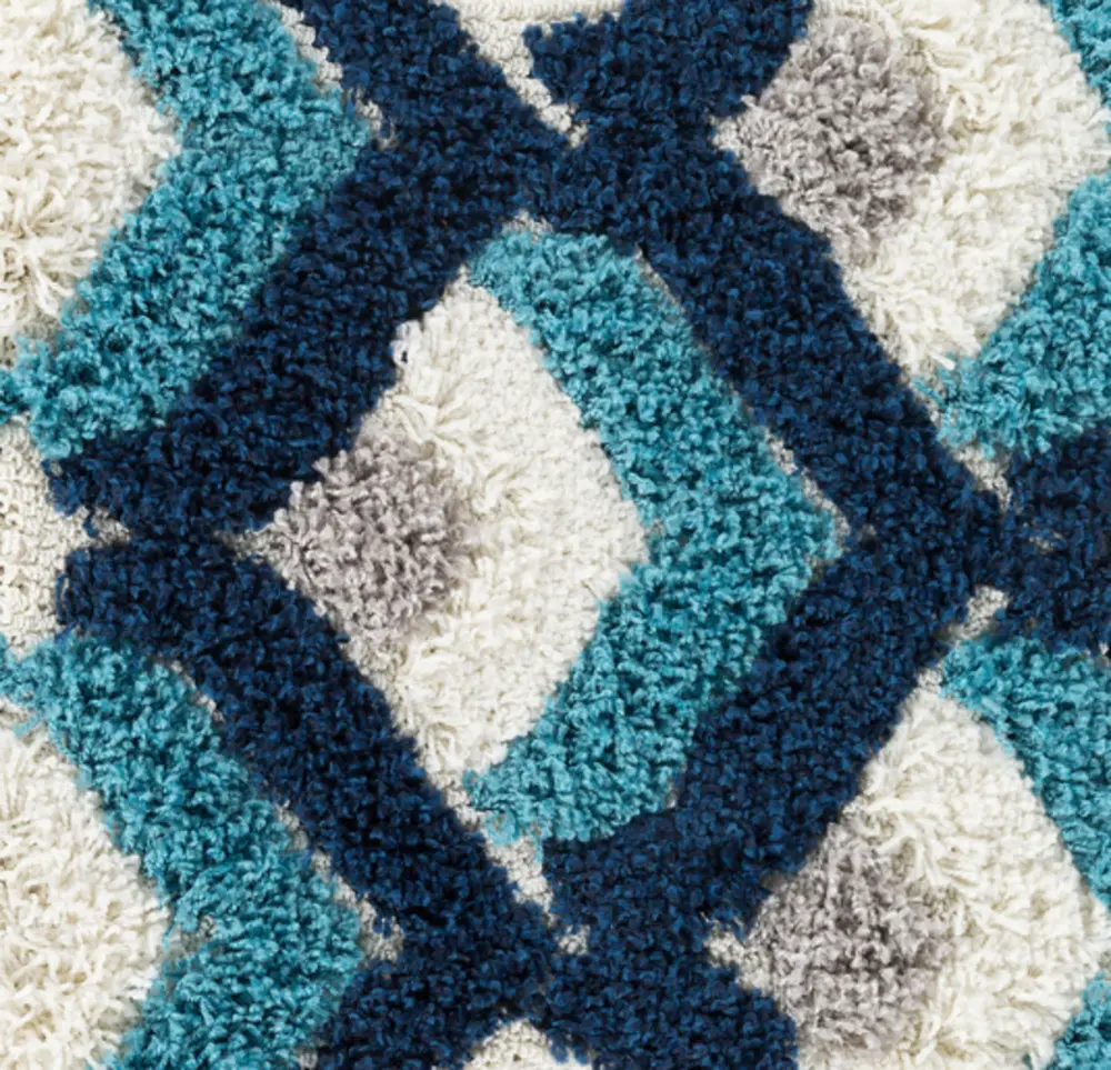 Livabliss CLG2303-1616 18 in. Cut & Loop Shag Machine Made Sample Area Rug - Multicolor