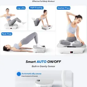 MERACH Vibration Plate Exercise Machine with Lymphatic Drainage Feature, Remote Control, Resistance Bands, Power Card & User Manual, Compact Design