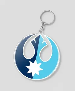 Rebel Emblem Acrylic Keychain, Space Nerd Gift, Cool Key Ring for Backpack Keys, geek gift idea