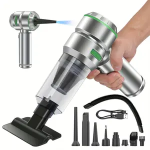 16000pa Handheld Car Vacuum Cleaner, 100w Brushless Motor, Flexible Hose & Metal Filter, 2-In-1 Blower, 2000mah*3 Battery, Home & Outdoor Use, Car Cleaning Supplies