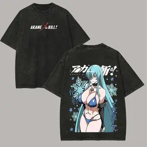 Akame ga Kill! Esdeath Printed Unisex Washed T-Shirt