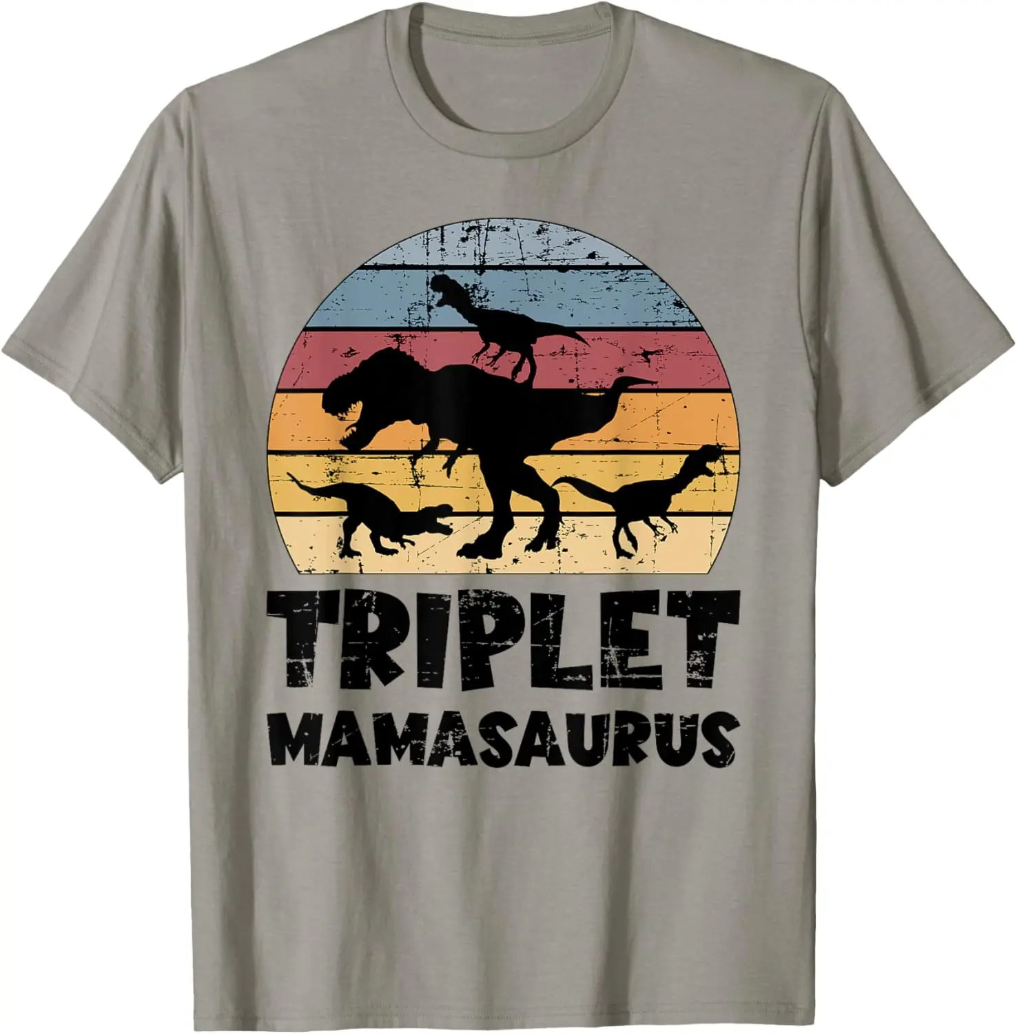 Triplet Mamasaurus Triplet Mom Of Triplets T-Shirt