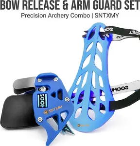 SNTXMY Archery Protective Gear Set Finger Tab + Arm Guard Bow Shooting Hand Arm Protection