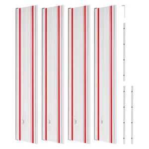 VEVOR Track Saw Guide Rail, 110-Inch Cutting Range, Kit Includes 4 x 27.5 in Aluminum Extruded Guide Rails and 3 Connectors, Compatible with Makita, Festool & WEN Track Saws, for Woodworking Projects