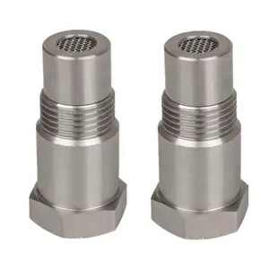 Automotive Oxygen Sensor 1/2 Pack Mini Oxygen Catalyst Sensor M18X1.5 For Automobile Silver Stainless Steel Car Accessories 2-Pack