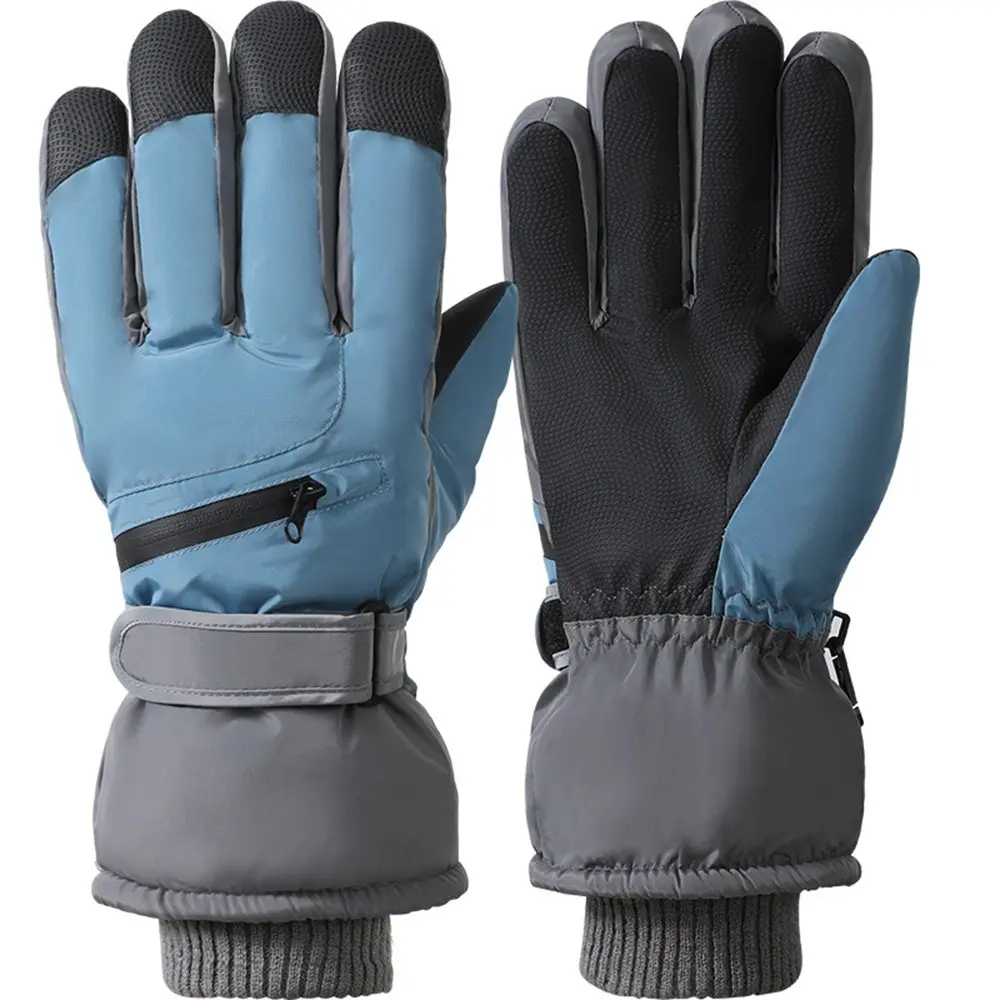 Men's Winter Skiing Snowboarding Warm Gloves, Anti-Slip Waterproof Touchscreen Fleece Outdoor Cold Windproof Cycling Gloves