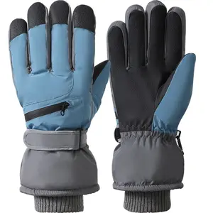 Men's Winter Skiing Snowboarding Warm Gloves, Anti-Slip Waterproof Touchscreen Fleece Outdoor Cold Windproof Cycling Gloves