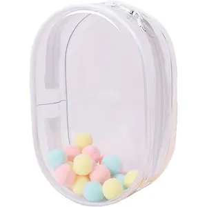 Clear Figure Display Bag with Keychain for 18cm Plush Doll, Doll Carrying Case Keychain Pouch Charms Blind Box Case for Collectibles