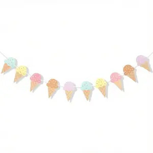 9pcs Ice Cream Banners Perfect For Birthdays, Weddings, Bridal Showers, Engagement Parties, Toast Backdrops, Graduation Ceremonies, Anniversaries