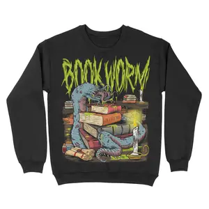 Crewneck Sweatshirt - Book Worm, Halloween, Fall, Spooky Sweatshirt, Book Lover, Gift for Reader, Smut, Dark Romance