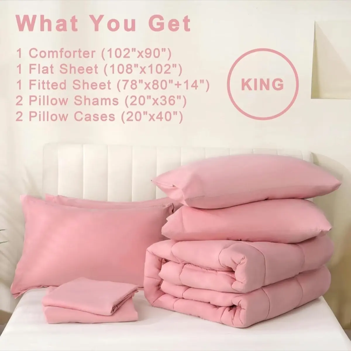 DownCool Comfortable Bedding Set - 7pcs - Multiple Colors