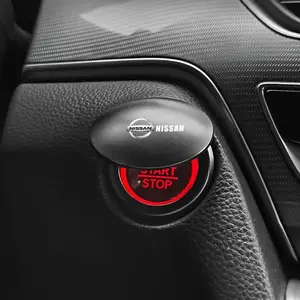 Hot-selling car accessories Vehicle start decorative cover One-button start button cover Car engine start-stop button cover Car supplies Compatible with Nissan 100NX, 180SX, 200SX, 240SX, 280ZX, 300ZX, 350Z, 370Z, Almera, Altima, Ariya, Armada