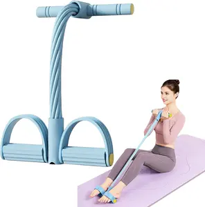 Fashion Puller Exercise, 8-Tube Pedal Resistance Device, Pedal Resistance Band with Handle, Multifunction Elastic Yoga Resistance Band for Legs, Arms, Core Training