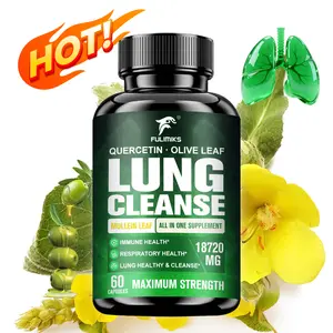 Quit Smoking Aid for Lung Cleanse & Support - Lung Detox for Smokers - Herbs for Respiratory Health: Mullein Leaf, Olive Leaf, Licorice, Ginger & Nettle Root, Thyme - Clear Lungs Supplement - 60 Capsules- Dietary Supplement
