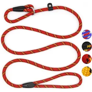 5 FT Adjustable Nylon Dog Rope Leash for Small Medium Dogs 10-80 lb Walking