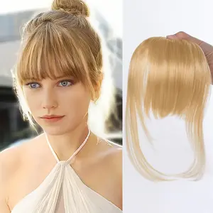 Women's Invisible Hair Extension Air Bangs with Side Corners, Fake Hair Pieces for Natural Look, Easy-To-Use Hair Extensions