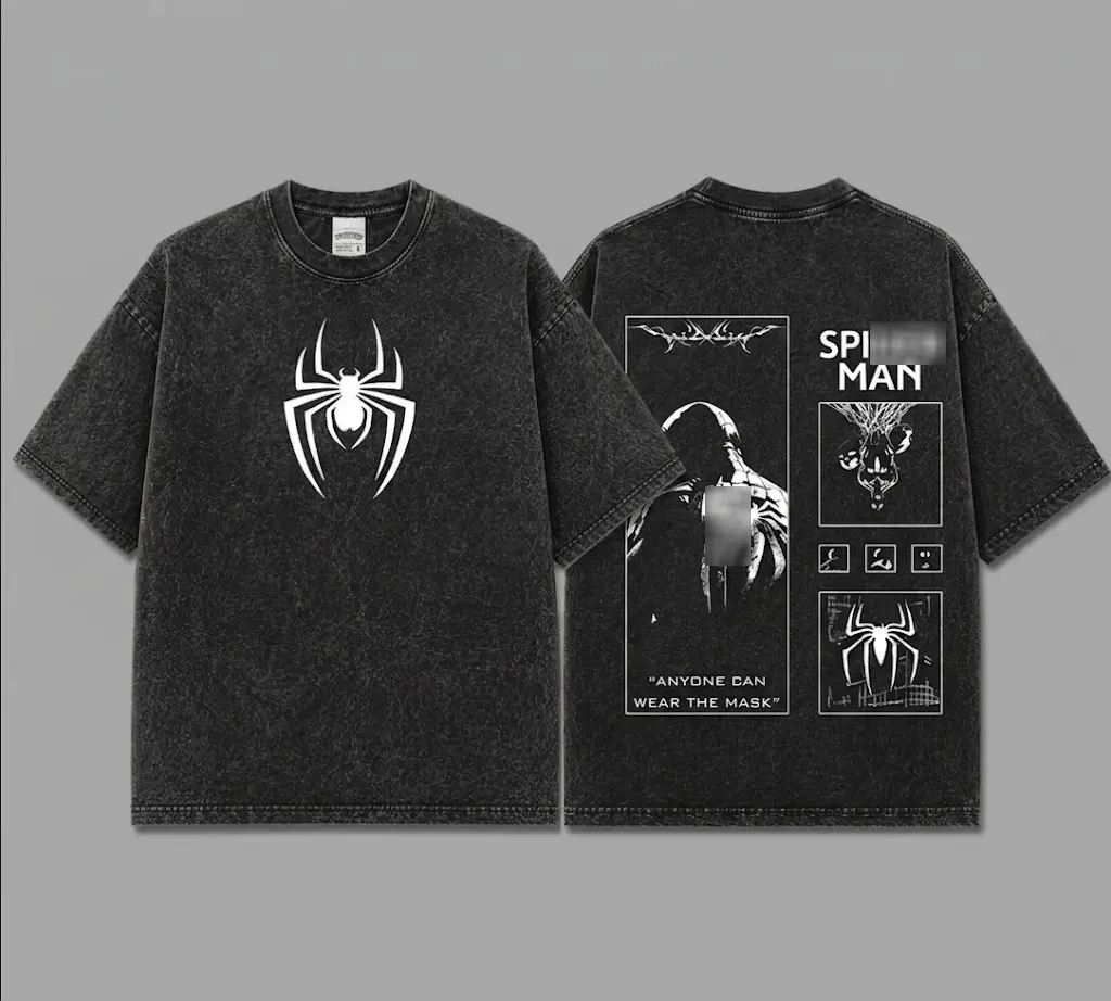 Ver 18 Spidey Inspired Oversized Blue Graphic T-Shirt, Vintage Movie Actor Fan Tee, The Peter Shirt, Y2K Comic Style Streetwear Top, Red Cotton Unisex Tee, Retro Superhero Inspired Shirt, Gift for Movie Fans