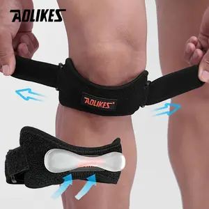 AOLIKES Knee Strap Silicone Sports Fitness Belt Brace Tendon Patellar Pad Support Running Basketball Patellar Adjustable Guard