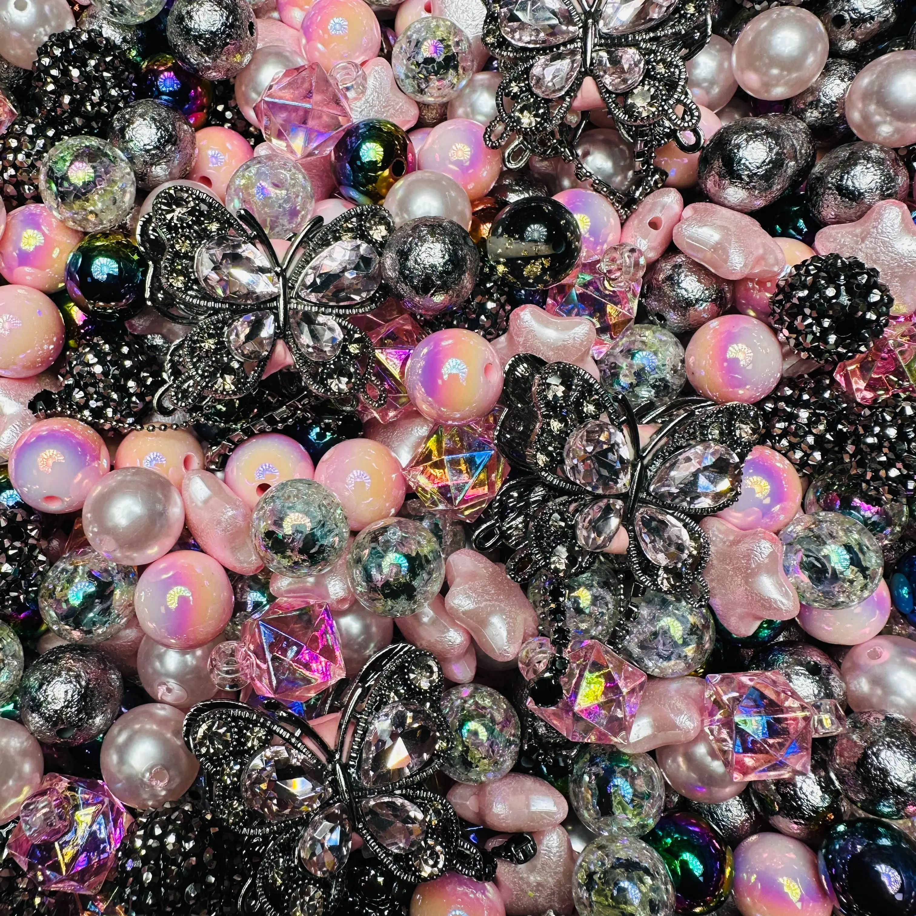 【D.P.C】Color Thems -  Acrylic DIY Beads Mix - 150ml 300ml 650ml Sizes for Bracelets Phone Charms Necklaces Hair Beads Bag Chains Earrings Rings Hair Ropes Diy Projects Diy Jewelry