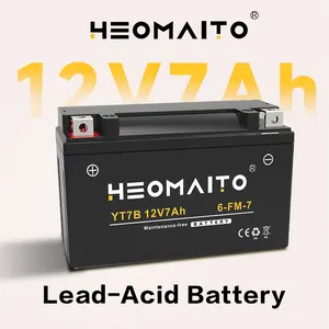 HEOMAITO 12V AGM Motorcycle Battery, Maintenance Free Sealed Lead Acid Powersports Battery, High Performance Replacement for ATV, UTV, Scooter, Dirt Bike, Snowmobile & Riding Mower