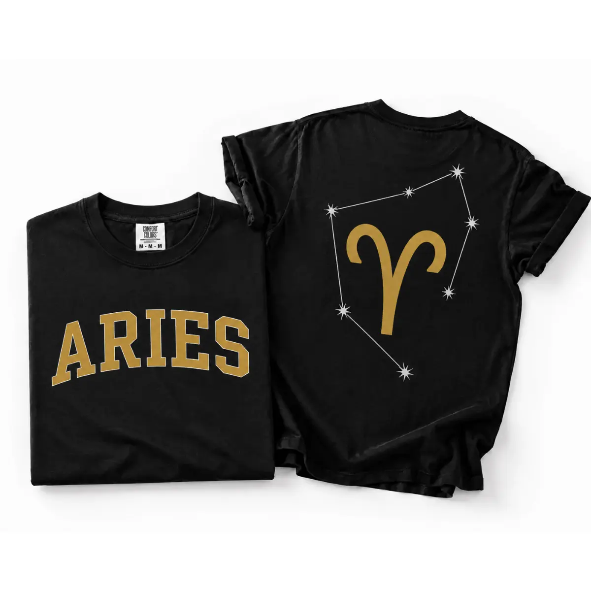 [Full 12 Zodiac Team] Aries Zodiac T-Shirt, Aries Astrology Shirt, Aries Zodiac Sign Tee, Aries Constellation Shirt, Horoscope Graphic T-Shirt, Aries Birthday Gift for Women Men, Celestial Zodiac Apparel