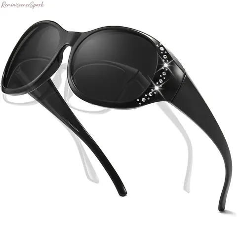 Oversized Polarized Sports Sunglasses - 2-Packs Unisex Fit-Over Plastic Frames with Shiny Accents, UV400 Protection, Anti-Glare Lenses, Lightweight Durability, Fashionable Comfort for Adult Driving & Outdoor Activities