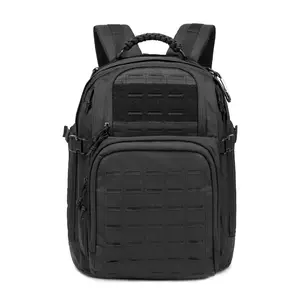 Military Tactical Backpack, Large 3 Day Tactical Backpack for Men Work Camping Army Molle Assault Pack Utility Bug Out Bag 40L Black Durable