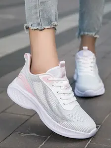 Women's Classic Casual Running Shoes, Comfortable Breathable Inner Lining, Durable Eva Sole, Ideal for Daily Wear, Essential for Sports Enthusiasts